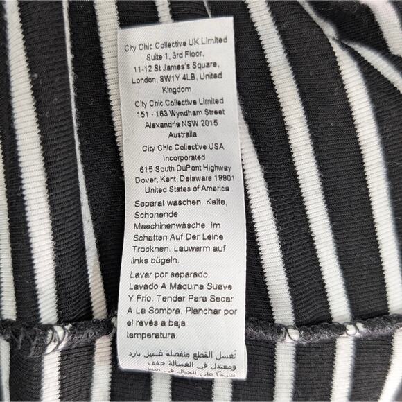 Refinity Striped Short Sleeve Tunic Athflow French Girl Black White Oversized M - Picture 8 of 8